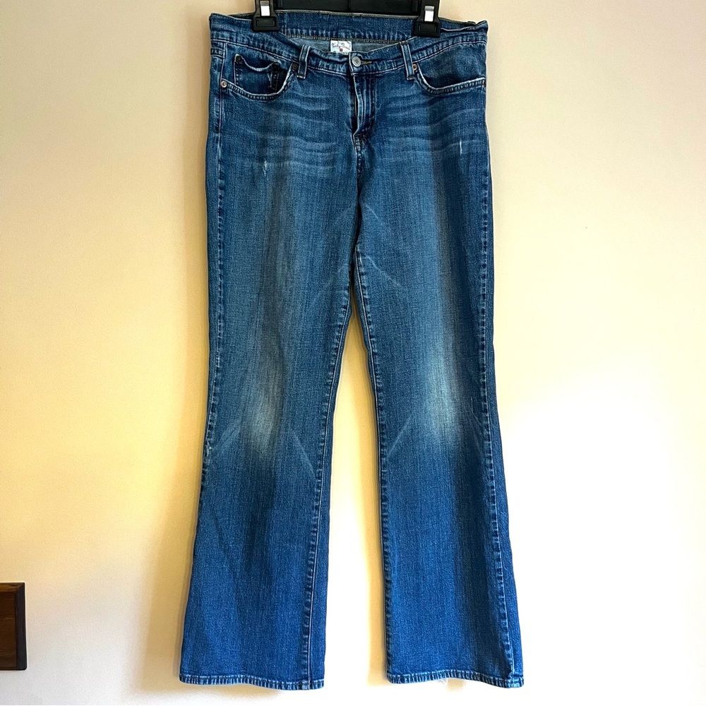 Lucky Brand Midrise Flare Jeans, Medium Wash, Size 12/31, Vintage, Y2K